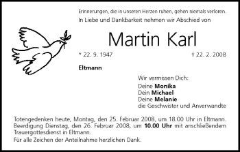Anzeige von Martin Karl von MGO