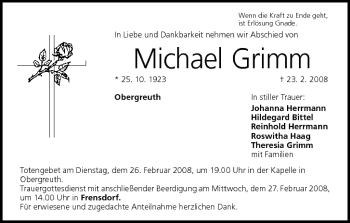Anzeige von Michael Grimm von MGO