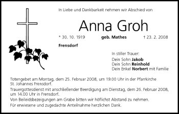 Anzeige von Anna Groh von MGO