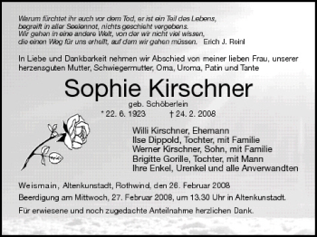 Anzeige von Sophie Kirschner von MGO