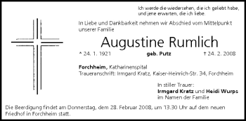 Anzeige von Augustine Rumlich von MGO