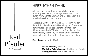 Anzeige von Karl Pfeufer von MGO