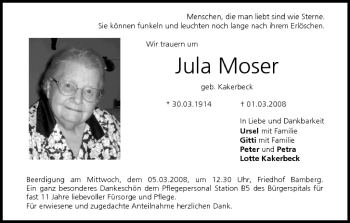 Anzeige von Jula Moser von MGO
