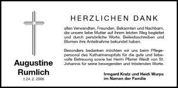 Anzeige von Augustine Rumlich von MGO