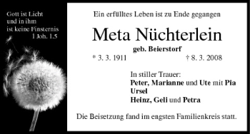 Anzeige von Meta Nüchterlein von MGO