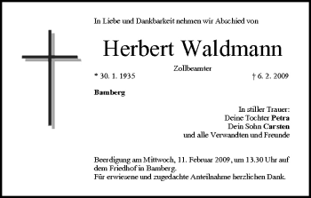 Anzeige von Herbert Waldmann von MGO