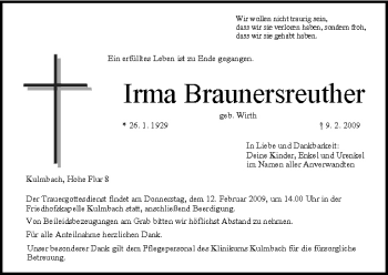 Anzeige von Inna Braunersreuther von MGO