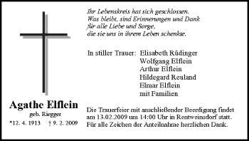 Anzeige von Agathe Elflein von MGO