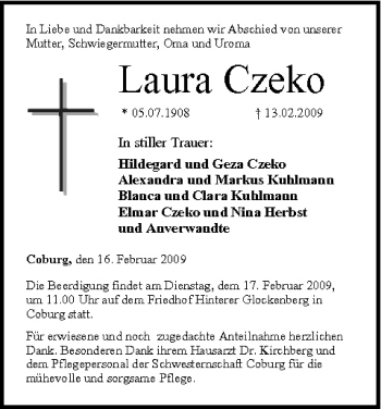 Anzeige von Laura Czeko von MGO