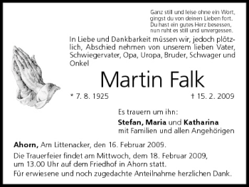 Anzeige von Martin Falk von MGO