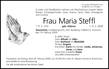 Anzeige von Maria Steffl von MGO
