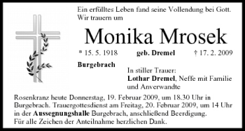 Anzeige von Monika Mrosek von MGO
