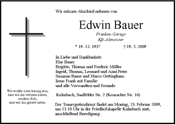 Anzeige von Edwin Bauer von MGO