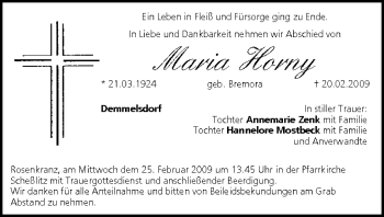 Anzeige von Maria Horny von MGO