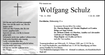 Anzeige von Wolfgang Schulz von MGO