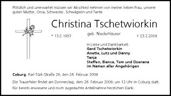 Anzeige von Christina Tschetwiorkin von MGO