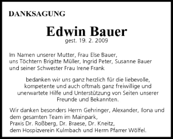 Anzeige von Edwin Bauer von MGO