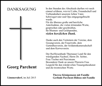 Anzeige von Georg Parchent von MGO