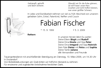 Anzeige von Fabian Fischer von MGO