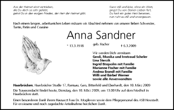 Anzeige von Anna Sandner von MGO