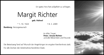 Anzeige von Margit Richter von MGO