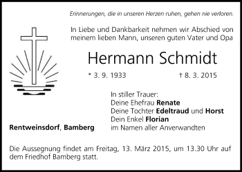 Anzeige von Hermann Schmidt von MGO