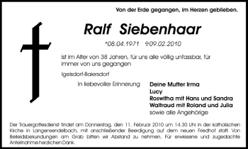 Anzeige von Ralf Siebenhaar von MGO