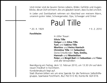 Anzeige von Paul Tille von MGO