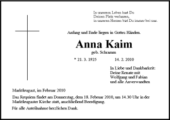 Anzeige von Anna Kaim von MGO