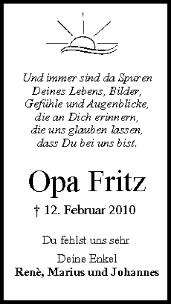 Anzeige von Fritz Herrmann von MGO