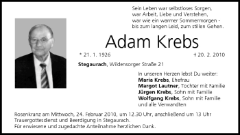 Anzeige von Adam Krebs von MGO