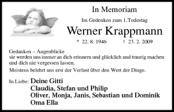 Anzeige von Werner Krappmann von MGO