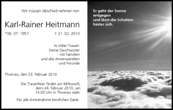 Anzeige von Karl-Rainer Heitmann von MGO