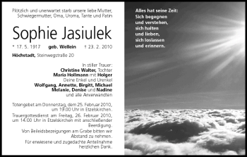 Anzeige von Sophie Jasiulek von MGO
