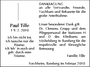 Anzeige von Paul Tille von MGO