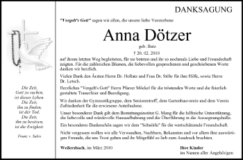 Anzeige von Anna Dötzer von MGO