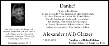 Anzeige von Alexander Glatzer von MGO