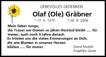 Anzeige von Olaf Gräbner von MGO