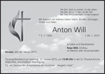 Anzeige von Anton Will von MGO