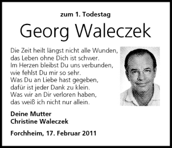 Anzeige von Georg Waleczek von MGO