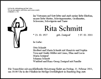 Anzeige von Rita Schmitt von MGO
