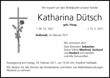 Anzeige von Katharina Dütsch von MGO