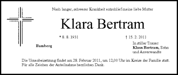 Anzeige von Klara Bertram von MGO