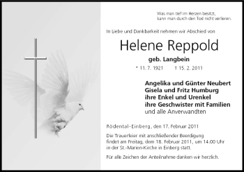 Anzeige von Helene Reppold von MGO