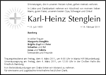 Anzeige von Karl-Heinz Stenglein von MGO