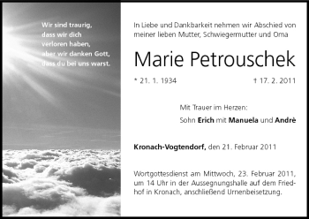 Anzeige von Marie Petrouschek von MGO