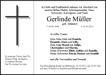 Anzeige von Gerlinde Müller von MGO