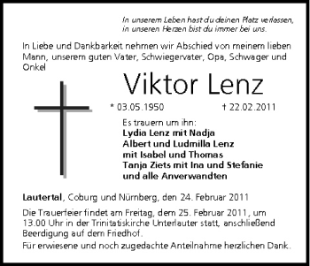 Anzeige von Viktor Lenz von MGO