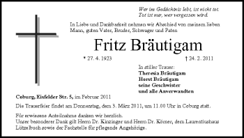 Anzeige von Fritz Bräutigam von MGO