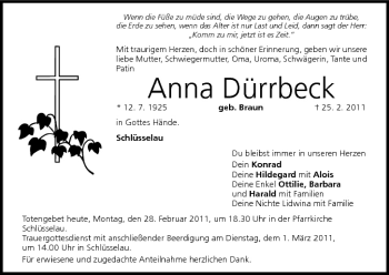 Anzeige von Anna Dürrbeck von MGO